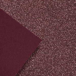 Glitter Felt - Dark Red