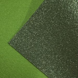 Glitter Felt - Dark Green