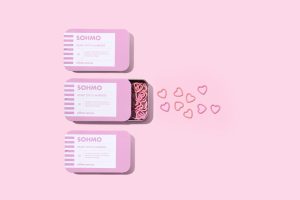 SOHMO Heart Stitch Markers - Closed Enamel Knitting Markers, Pack of 50