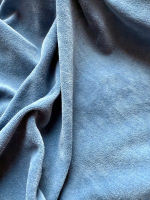 Cotton Velour Ciel Blue