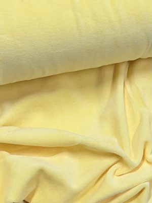 Cotton Velour Light Butter Yellow
