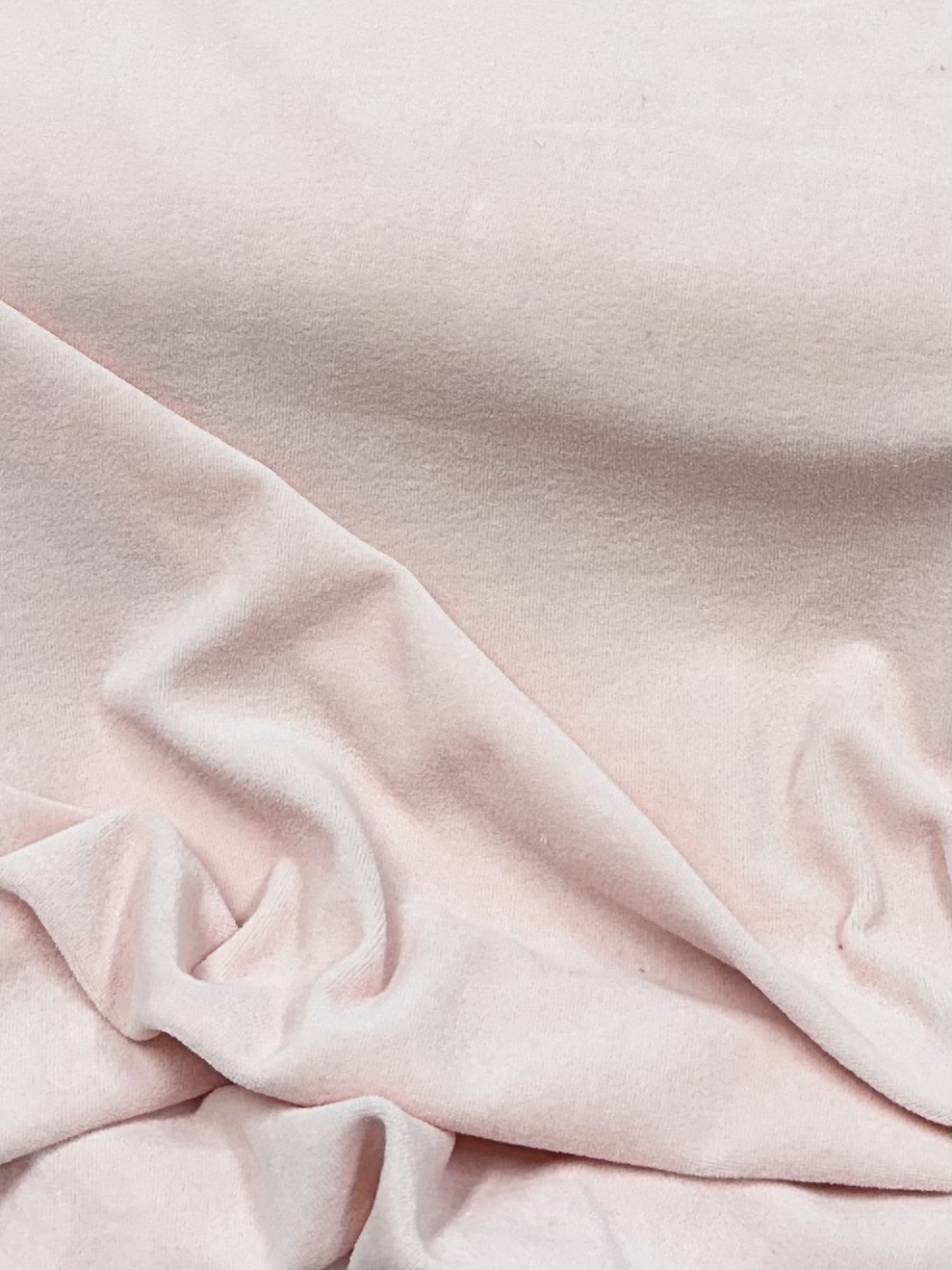 Cotton Velour Baby Pink