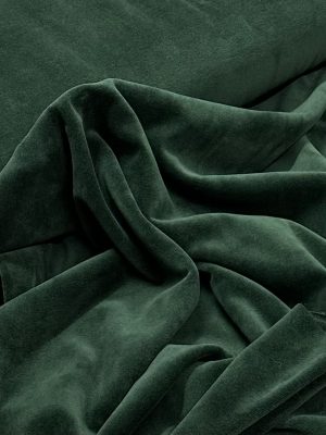 Cotton Velour Dark Emerald