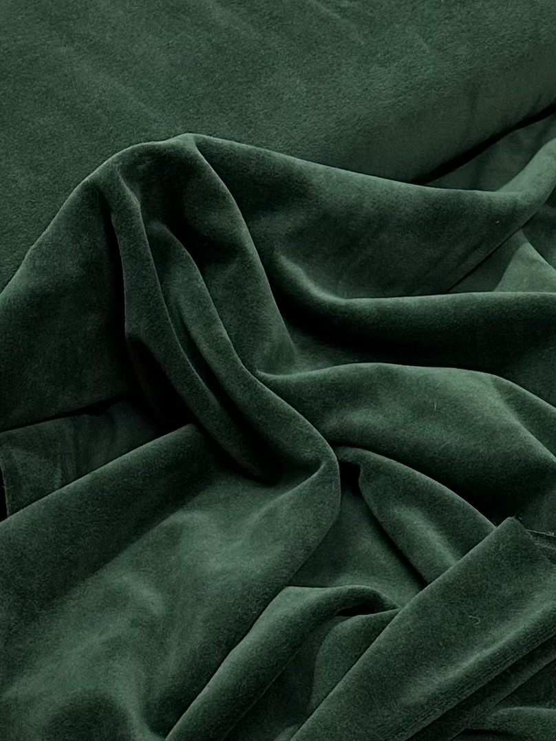 Cotton Velour Dark Emerald