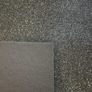Glitter Felt - White Gold