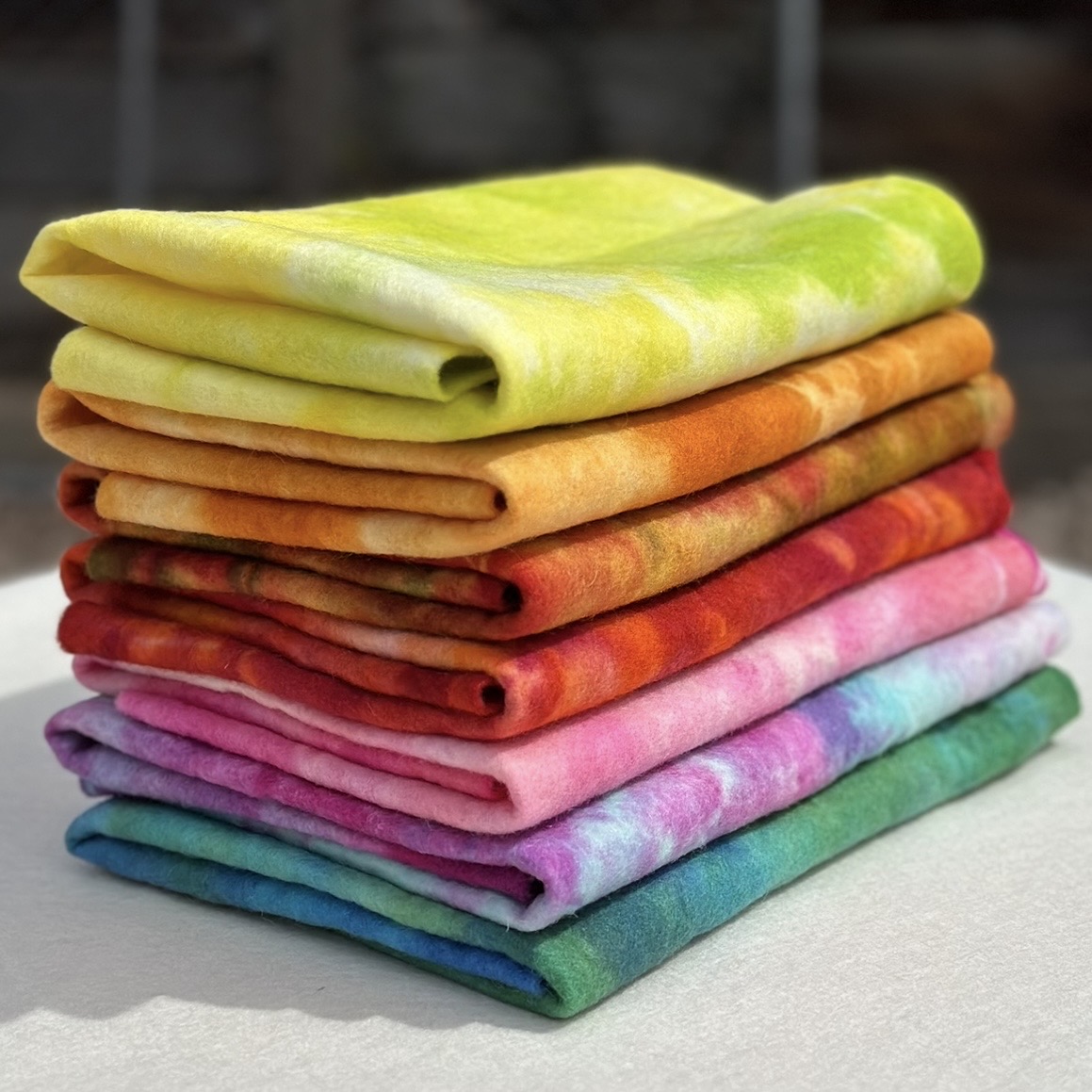Multi-coloured 100% Wool Felt