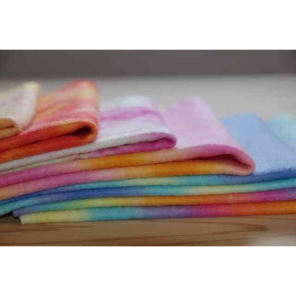 Multi-coloured 100% Wool Felt Stripes